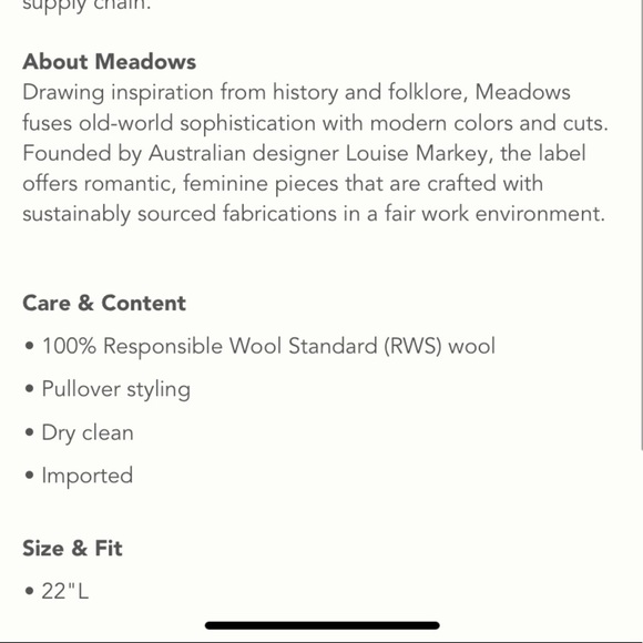 ANTHROPOLOGIE NWT Meadows Sunshine Wool Sweater Size 4. - Picture 6 of 13